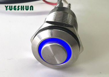 Chwilowy 12-milimetrowy przełącznik wciskany LED Podświetlany 12V 24V Czerwony niebieski kolor