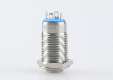 12-milimetrowy metalowy przełącznik wciskany 12V 36V, podświetlany chwilowy przełącznik wciskany