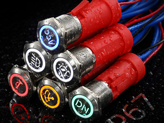 19mm 20A morski przełącznik wciskany 12v 24v 316L materiał 1NO