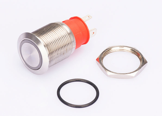 Ip67 Wysokoprądowy przycisk włączania i wyłączania ze stali nierdzewnej 10 A Czerwona dioda LED