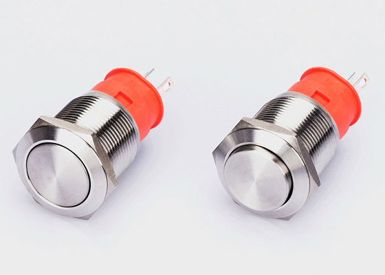 Wodoodporna ochrona 24V Włącznik światła Przycisk metalowy 19mm Montaż na panelu
