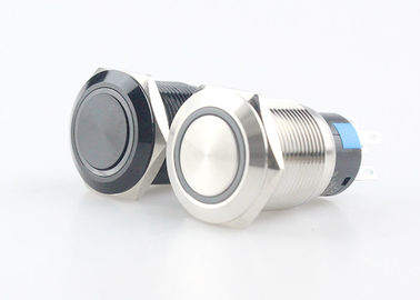 Miniaturowy podświetlany przełącznik przyciskowy Zatrzaskowy 19 mm Chwilowy odporny na wilgoć