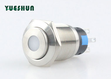 Stainless Steel Latching Metal Push Button Switch , 12V 24V Automotive Push Button Switches