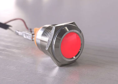 Czerwony niebieski LED Anti Vandal Push Button Switch 12mm 16mm Metalowy wskaźnik LED Producent światła