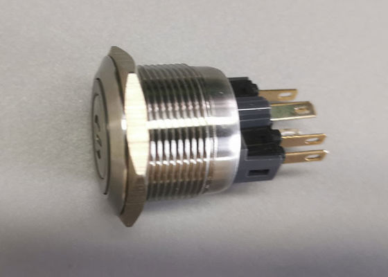 Aluminiowy przełącznik 5A z pierścieniem LED 22 mm wandaloodporny przełącznik przyciskowy