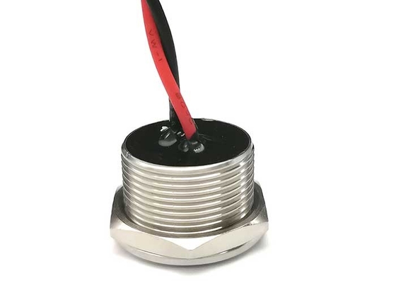 Piezoelektryczny przełącznik dotykowy ze stali nierdzewnej 50mA Wodoodporny 19mm chwilowy płaski łeb