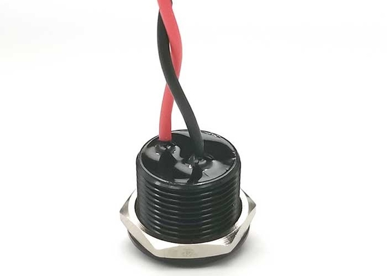 Rgb Czarny aluminiowy piezoelektryczny przełącznik dotykowy Bez przycisku 16 mm Chwilowe logo głowy
